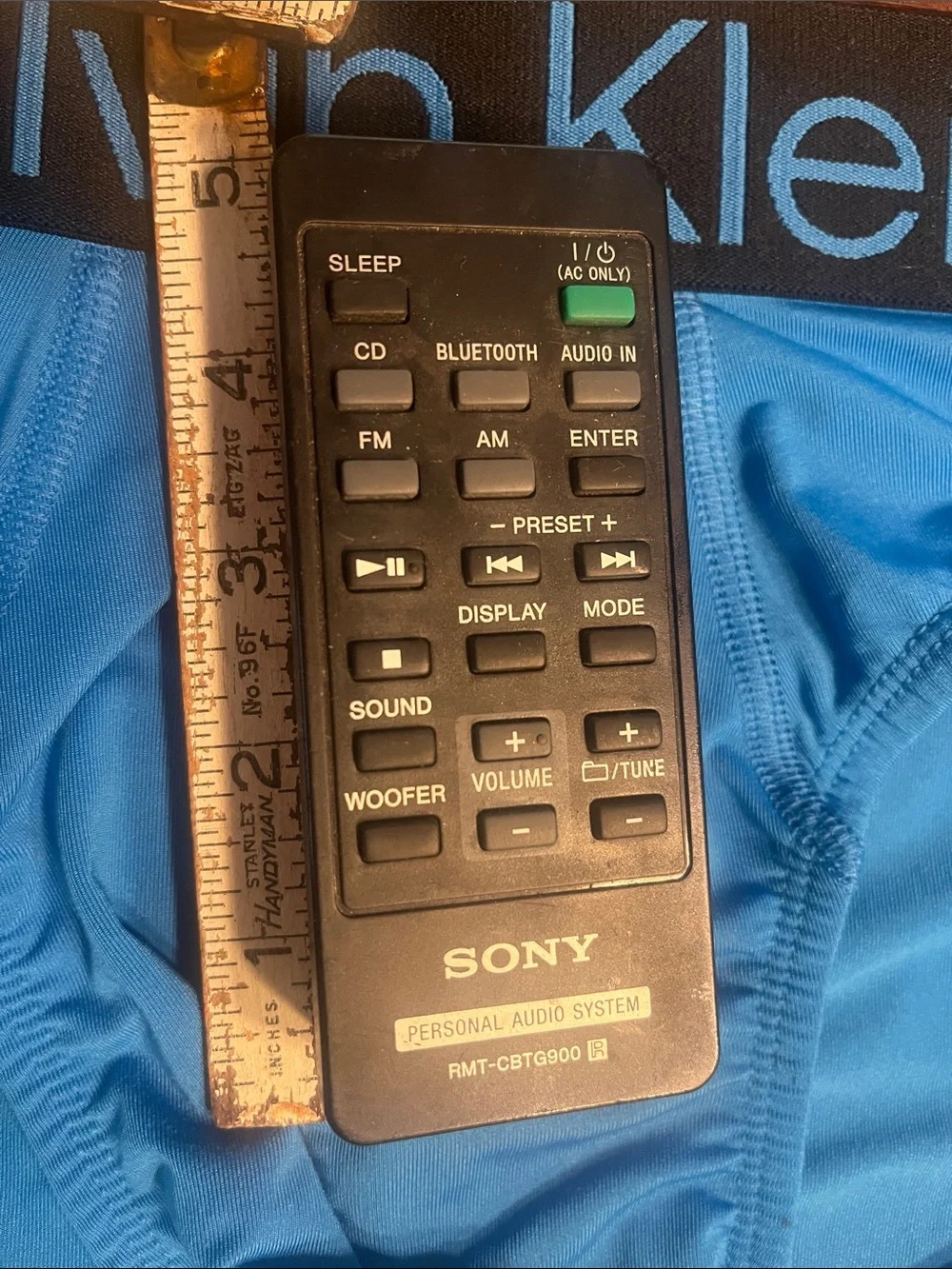 Sony Black Portable Audio System Remote Control rmt - cbtg900 Personal audio